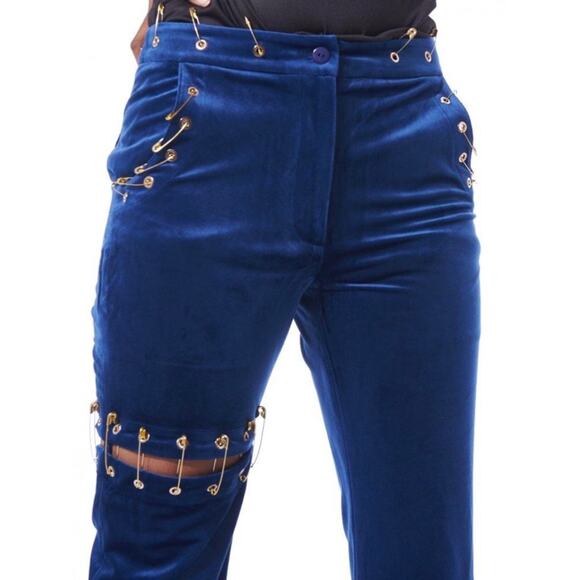 Angel Chen Women's Velvet Safety Pin Bell Jeans - Picture 3 of 8